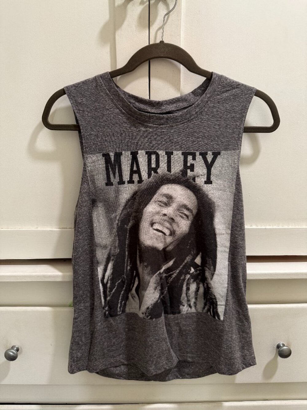 Zion Rootswear Grey Bob Marley Tank Women's S NWT